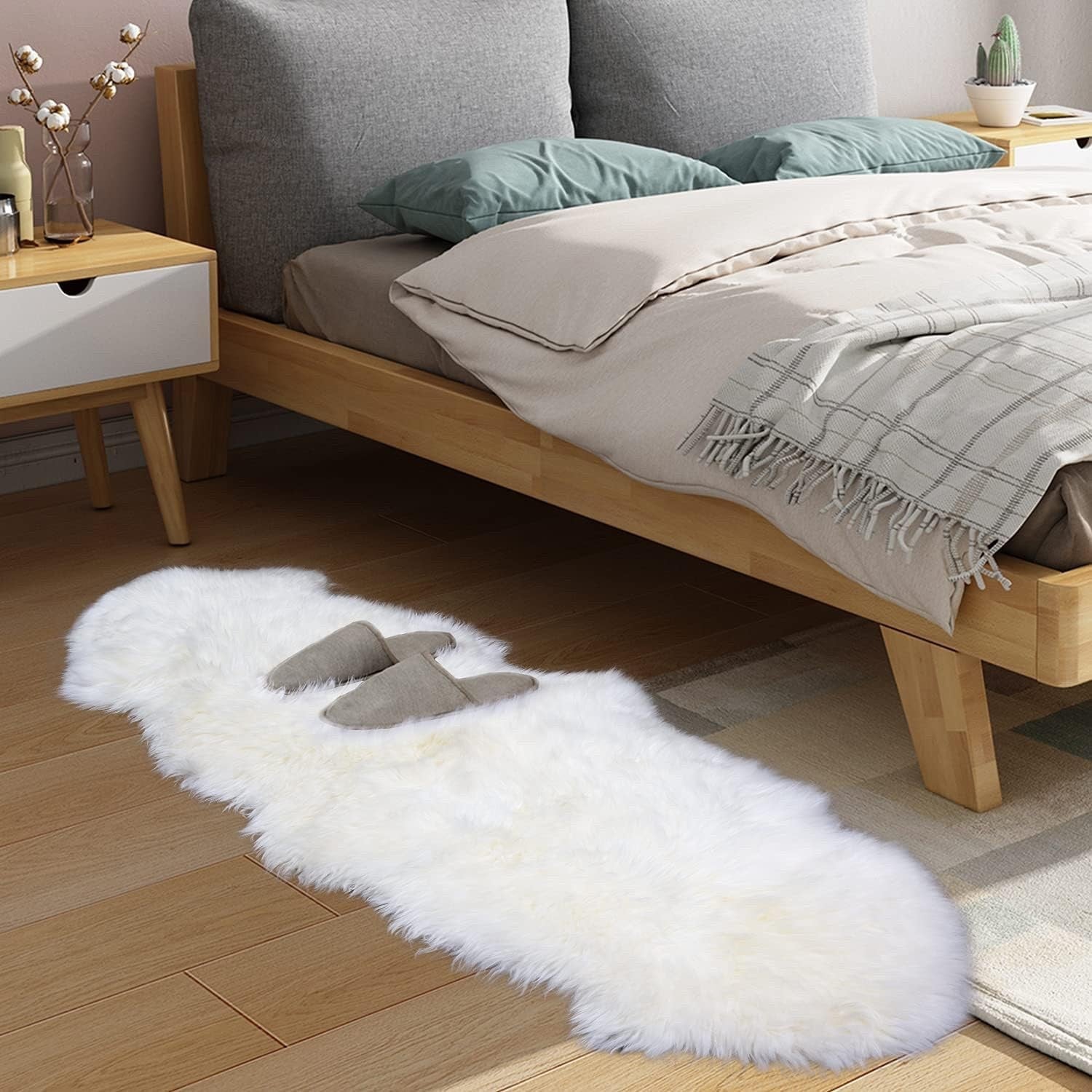 Genuine Sheepskin Rug Large (180x55cm, Ivory) MYLUNE HOME  Area Rugs