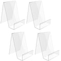 4pcs Sign Holder Stand Clear Acrylic - Phone Leaflet Book Menu Poster Magazine