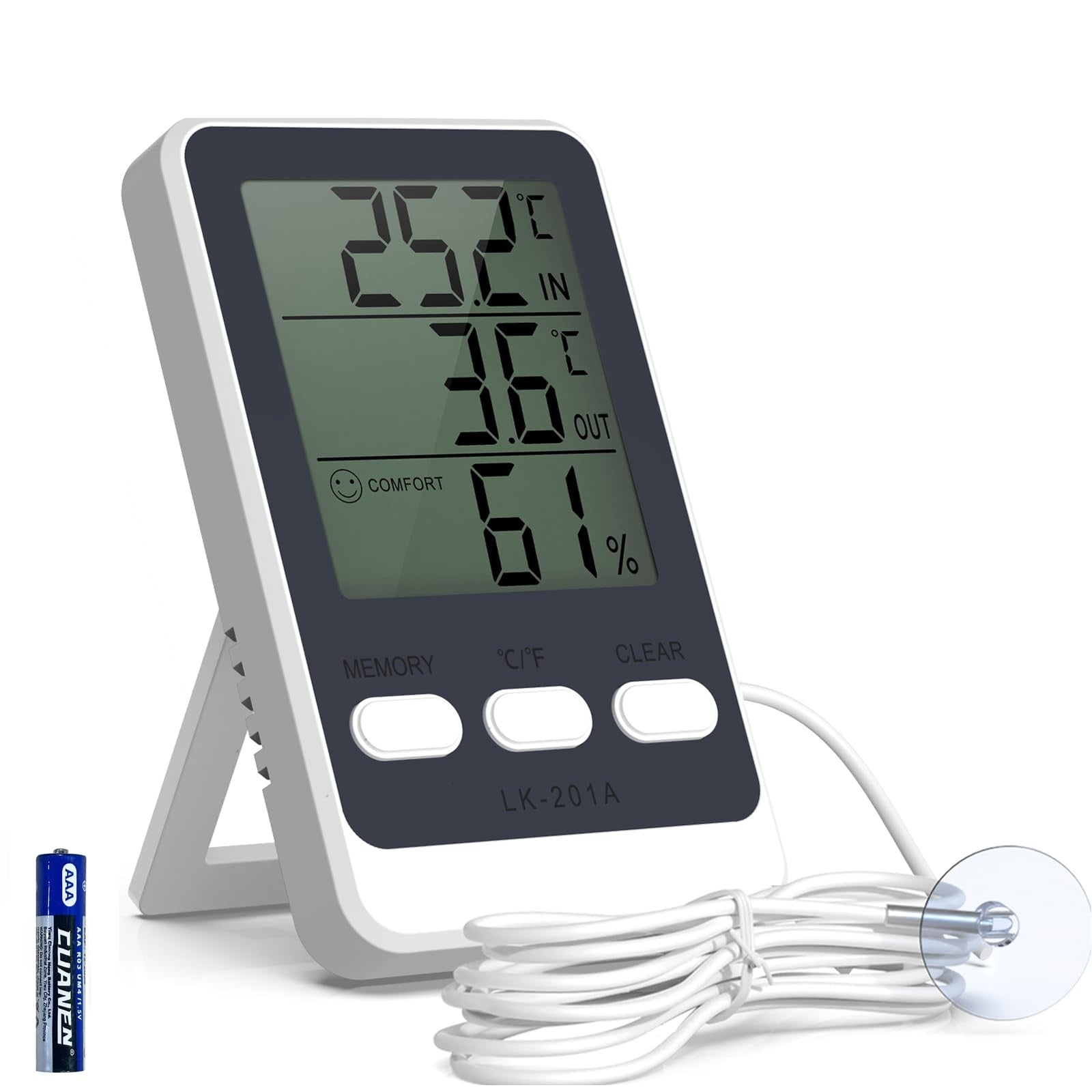 Brifit Digital Refrigerator Thermometer Waterproof Probe - MIN/MAX Recording