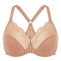 Women's Plus Size Stretch Lace Underwire Bras – Cappuccino 44E