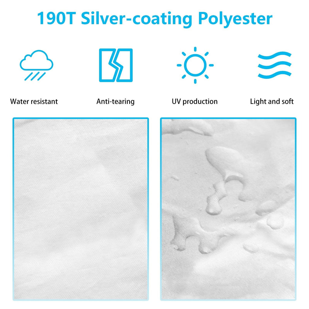 Universal Car Cover XL Waterproof Breathable with Mirror Pockets & Reflective