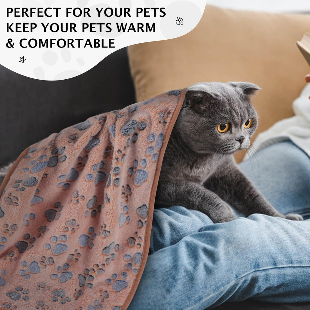 PET SPPTIES 5 pcs Pet Blankets for Small Medium Cats and Dogs, Fluffy Soft