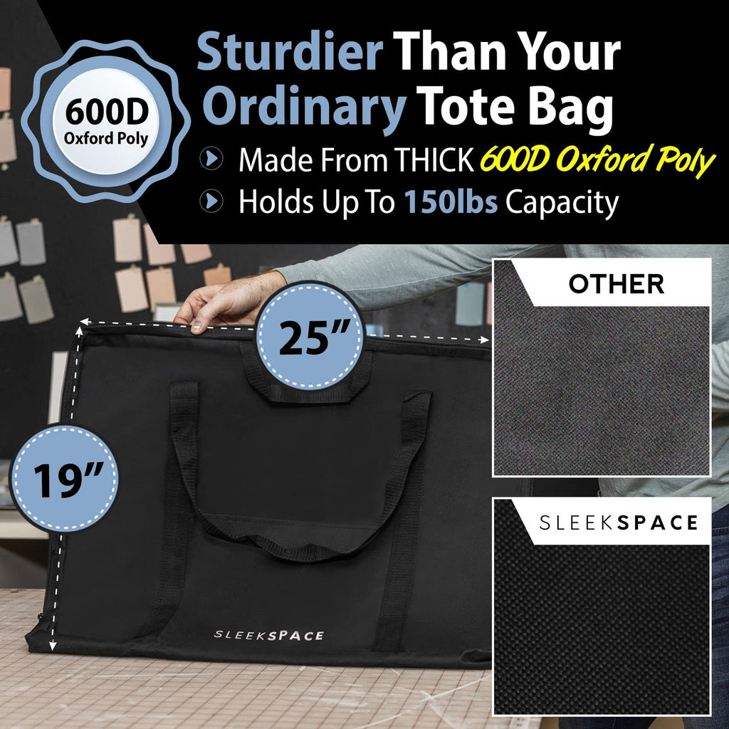 Sleek Space Art Portfolio Case Soft Professional Portfolio with Multi Handles