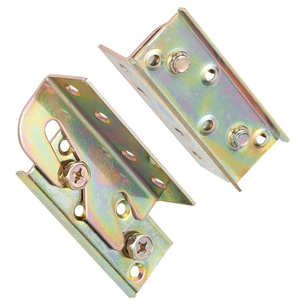 Bed Brackets Corner, GLANICS 4 Sets Bed Rail Brackets