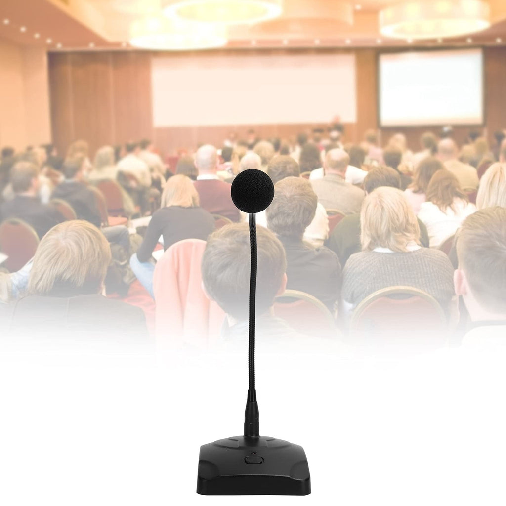Gooseneck Desktop Microphone with XLR Cable 360° Omnidirectional Noise Reduction