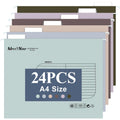 A4 Suspension Files, 24PCS Filing Cabinet Files with Tabs and Card Inserts