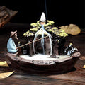 Guilin Landscape Backflow Incense Burner, Beautiful Scene Handmade Ceramic