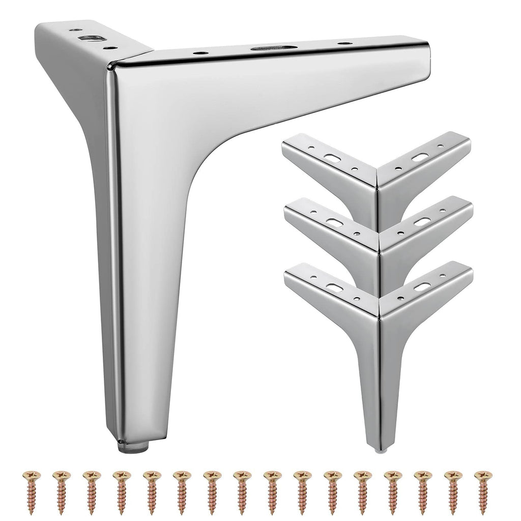 4 PCS Metal Furniture Legs Sofa Legs Modern Metal Triangle Furniture Feet 13 cm