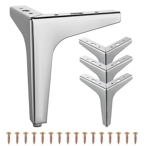 4 PCS Metal Furniture Legs Sofa Legs Modern Metal Triangle Furniture Feet 13 cm