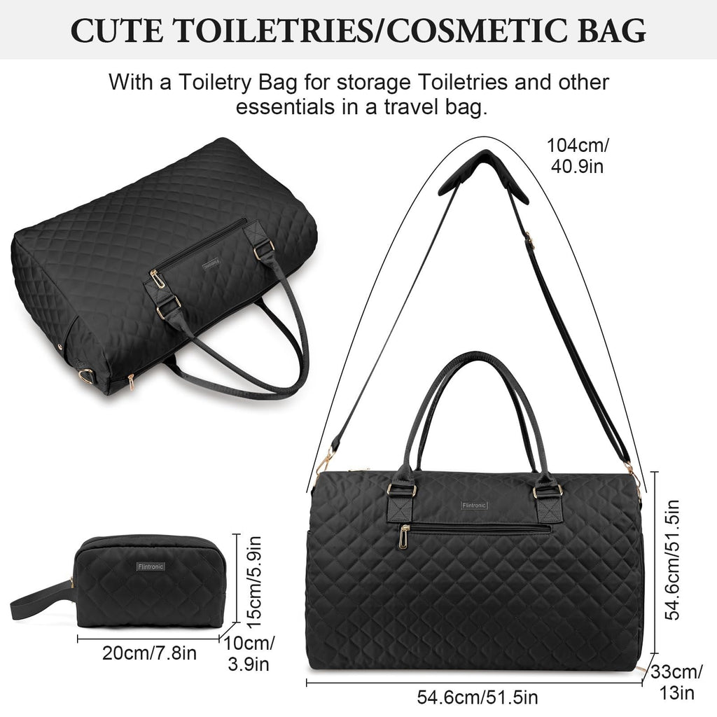 Travel Duffel Gym Bag Foldable Weekend Hand Luggage with Wet/Dry Separation