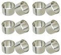 SKAVIJ Handmade Twisted Pipe Napkin Rings Holders Decor (Silver 12pcs)