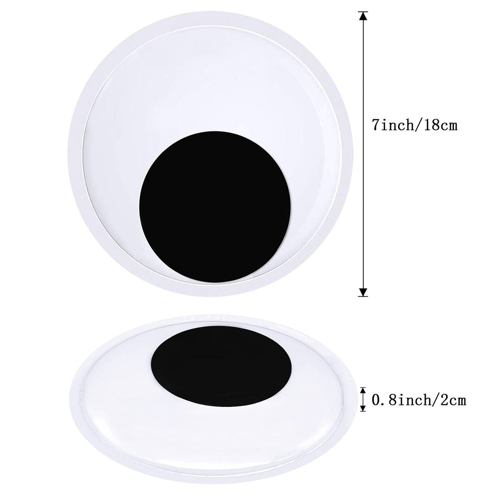 Cinvo 7 Inch Giant Googly Eyes Self Adhesive 18cm Big Wiggle Eyes Large Sticky
