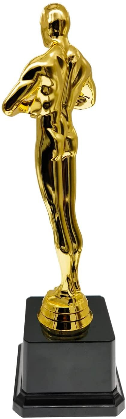Gold Award Trophy,Men's Award Trophy 10 Inch Osicar Style Trophy Statues Plastic