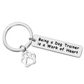 Dog Trainer Keyring Appreciation Gift for Dog Lovers – Silver