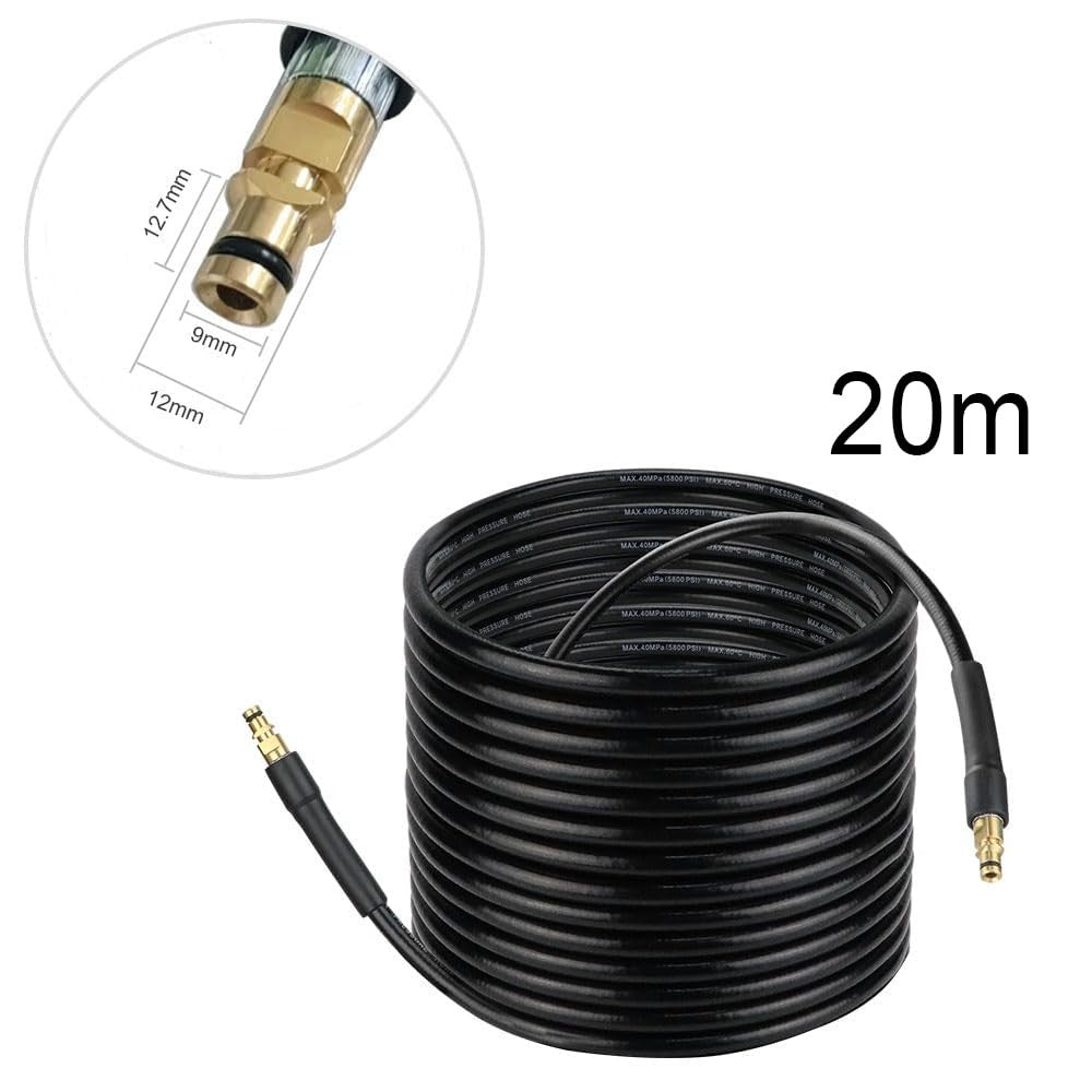 Pressure Washer Hose 20m 5800PSI High Pressure Replacement Hose – Quick