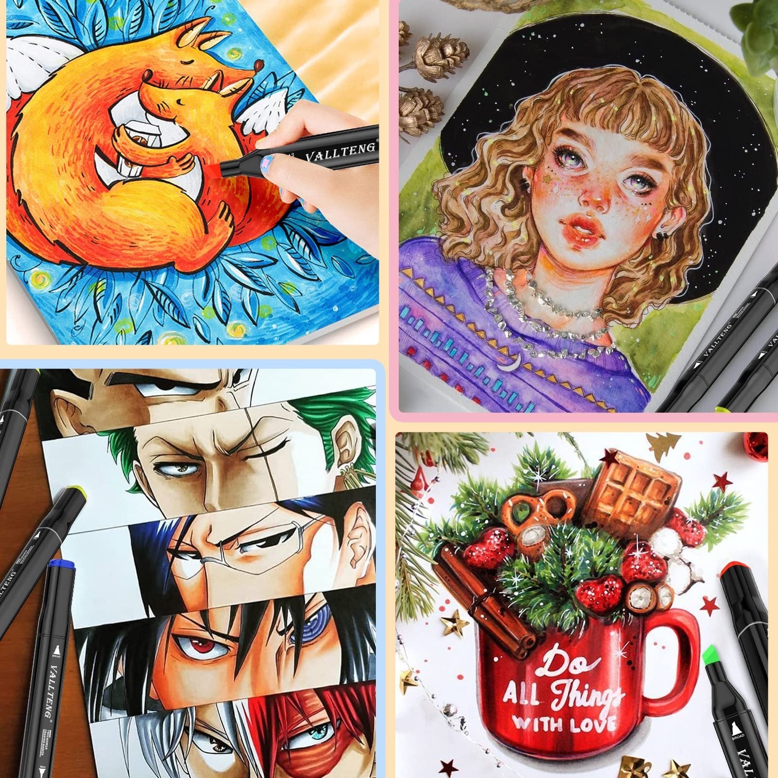 40 Colors Graphic Marker Pen Art Sketch Twin Marker Pen Permanent Graffiti Color