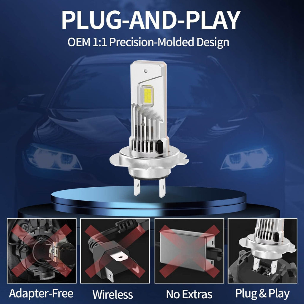 LUDUN H7 Led Headlight Bulb 6000K White 477 H7 Headlight Bulb Canbus Error Free