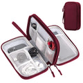 Electronic Accessories Organiser Travel Cable Bag – Wine Red