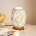 Metal Lampshade Bedside Table Lamp Wooden Base Bedroom Lamp Decorative