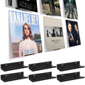 Vinyl Wall Mount 6 Pack Black Metal Vinyl Holder Wall display Shelf Record BiJun