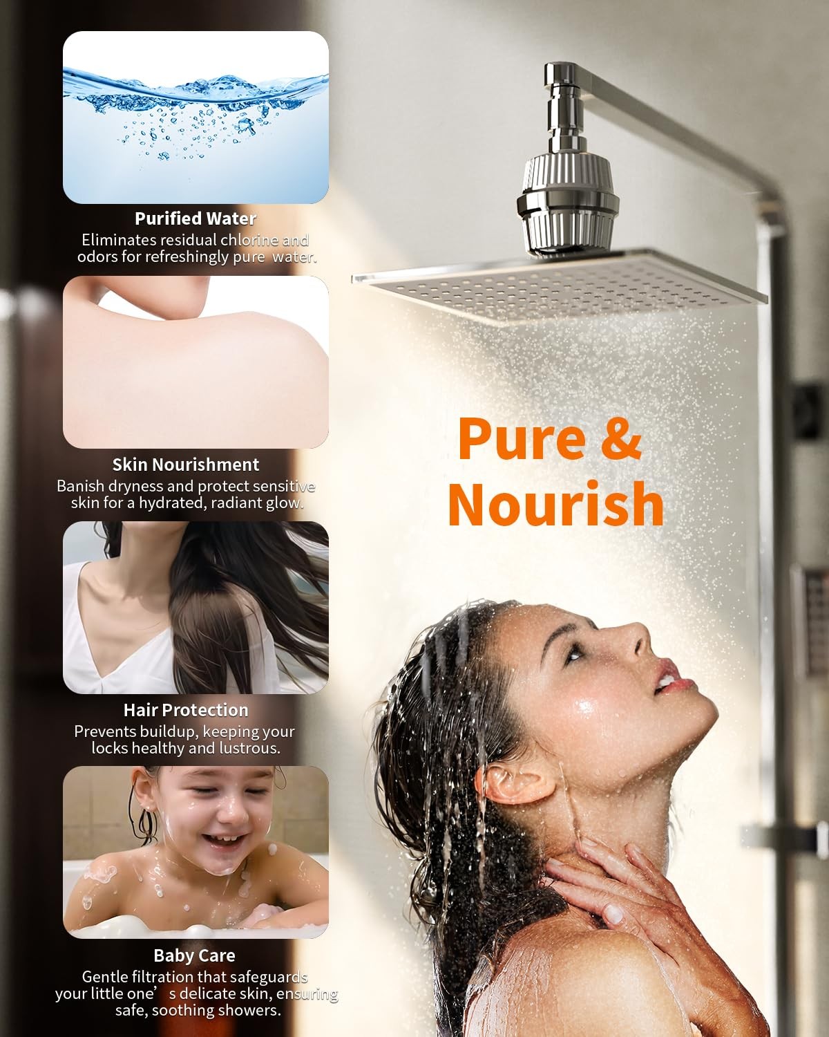 Cobbe 34 Stage Vitamin C Shower Filter, Water Softener Shower Head Filter