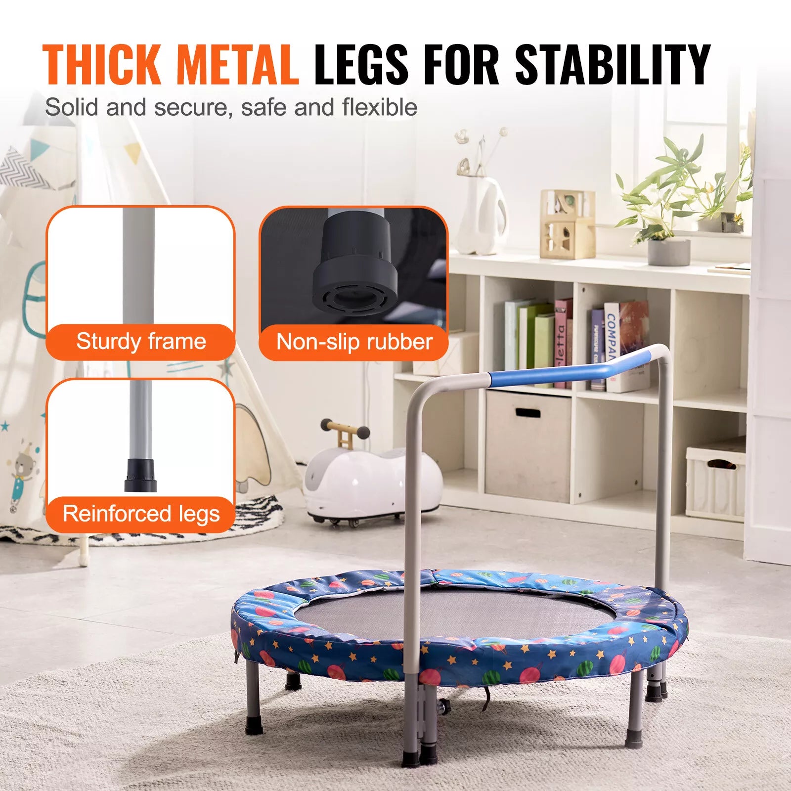 36" Kids Foldable Trampoline Indoor and Outdoor Play
