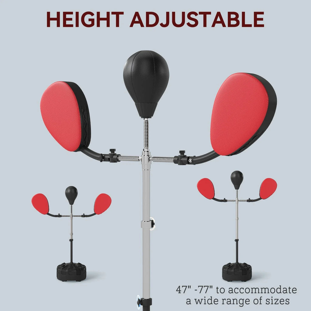 Soozier Adjustable 3-in-1 Boxing Training Stand with Speed Bag and Target Arms
