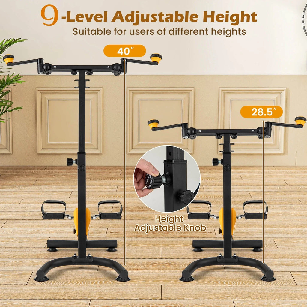Folding Pedal Exercise Bike with Adjustable Resistance Home Workout