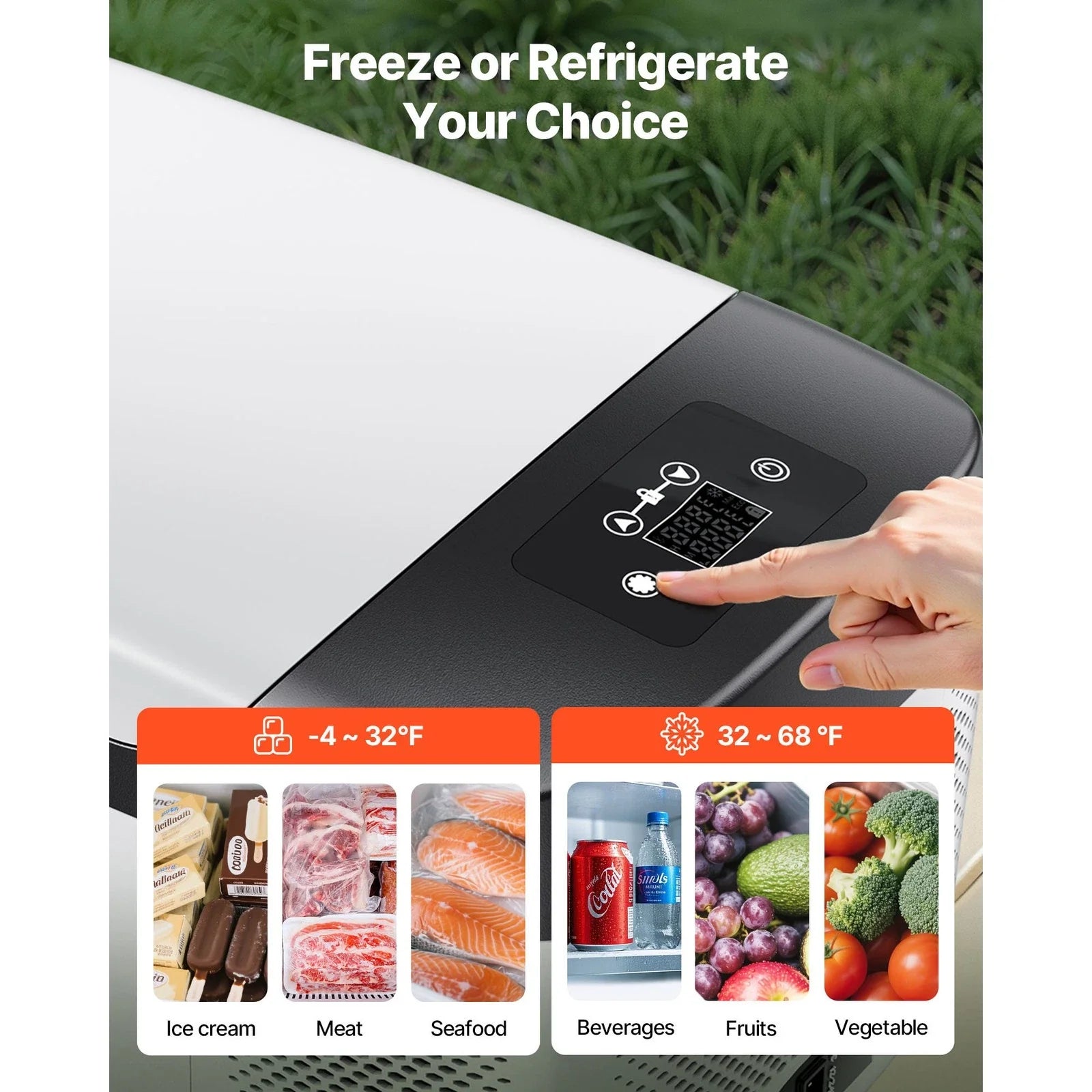 15L Portable Car Fridge Freezer 12V RV Cooler with APP Control Unit
