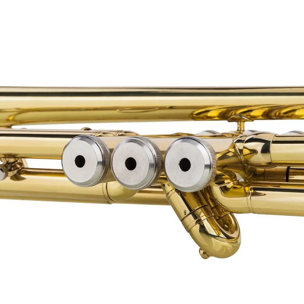 Bb Trumpet Beginner Set with Golden Finish and Hard Case for Students