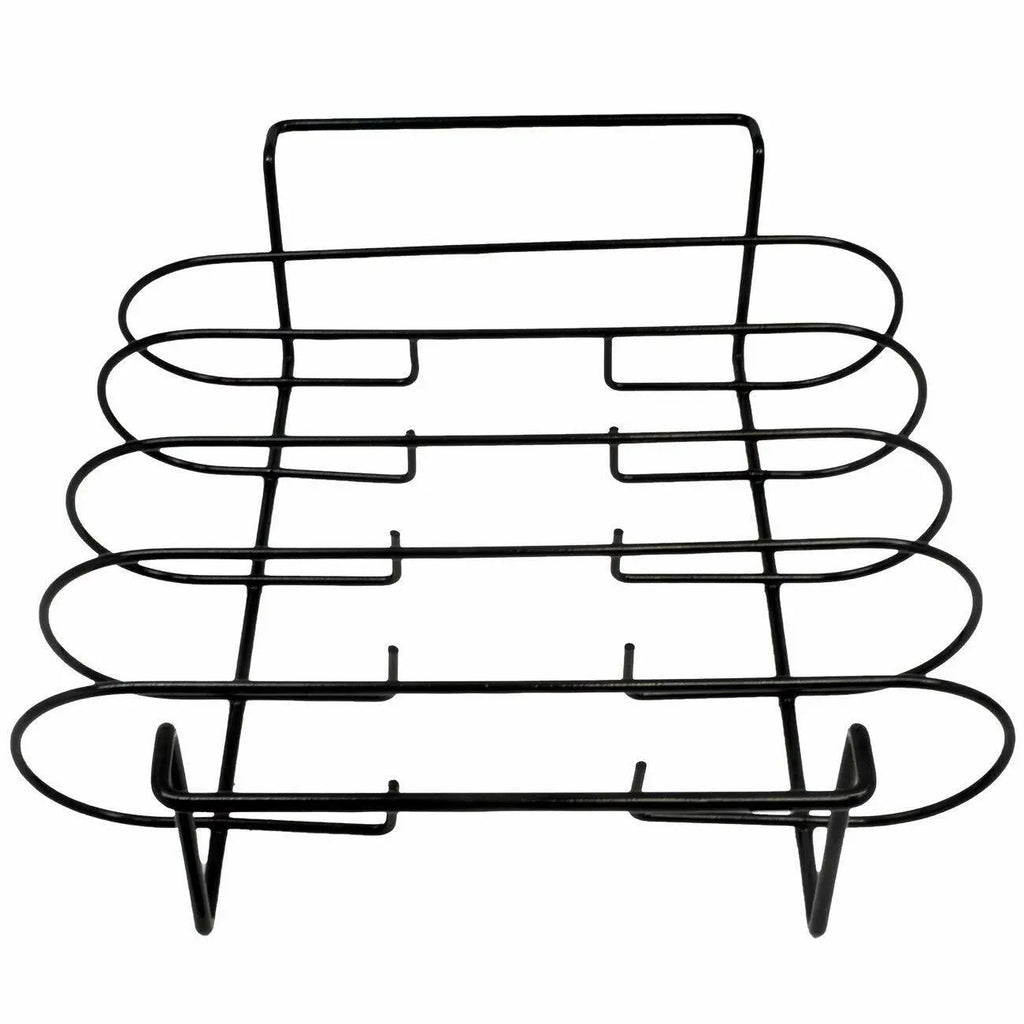 Non-Stick Rib Rack for Grilling Holds 4 Racks Porcelain Coated Steel