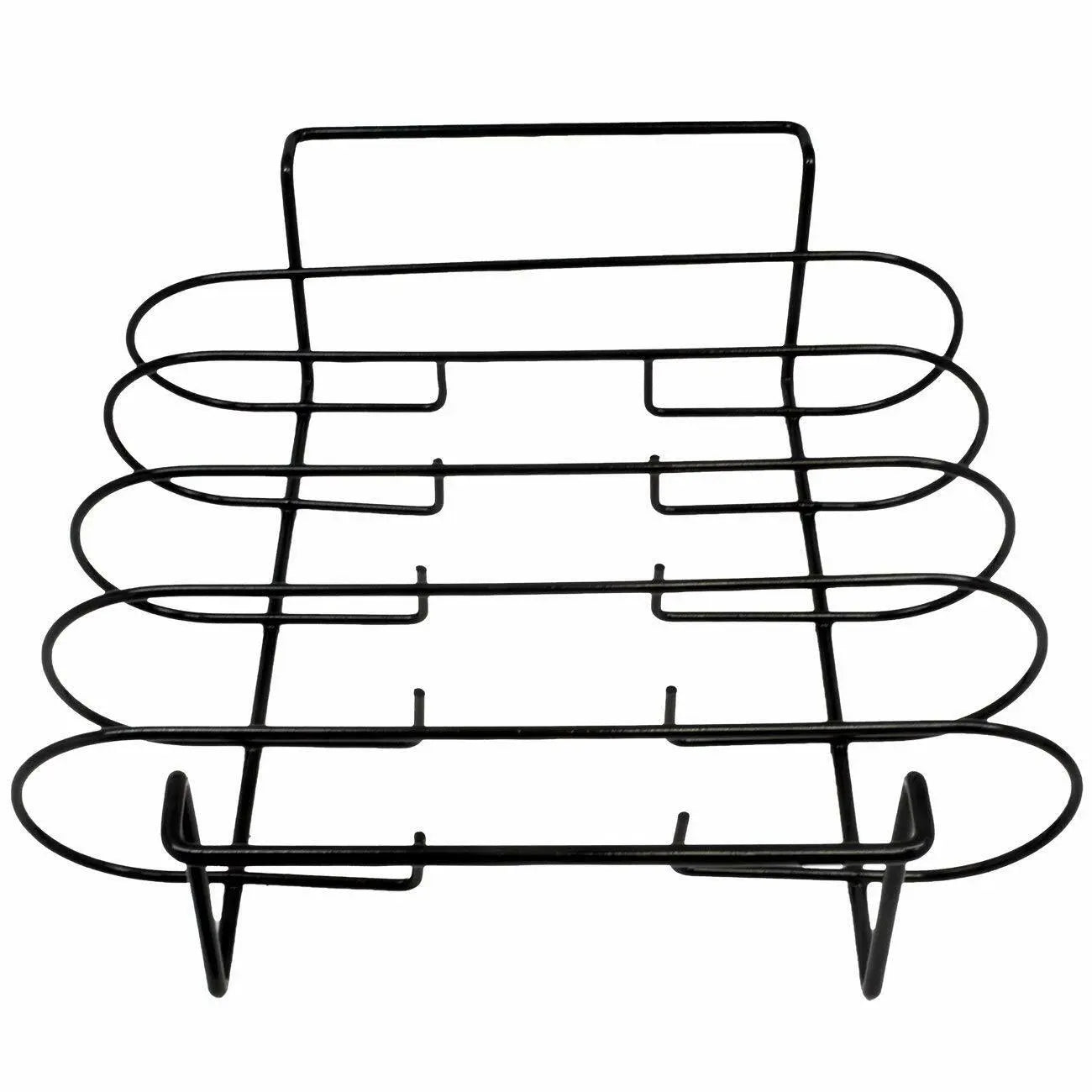 Non-Stick Rib Rack for Grilling Holds 4 Racks Porcelain Coated Steel