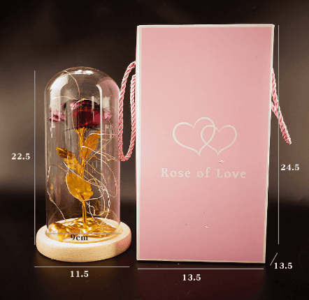 Bouquet Glass Cover Rose | Valentines Gifts for Girlfriend