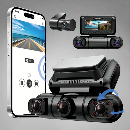 360° 4-Channel Dash Cam – Front, Rear & Side View, GPS + Night Vision
