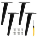 Metal Oblique Furniture Legs 12" 4PCS Stainless Steel Table Legs – Black
