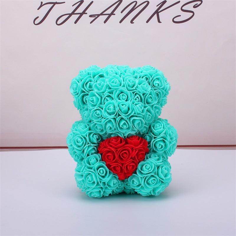 Valentine Foam Forever Rose Teddy Bear