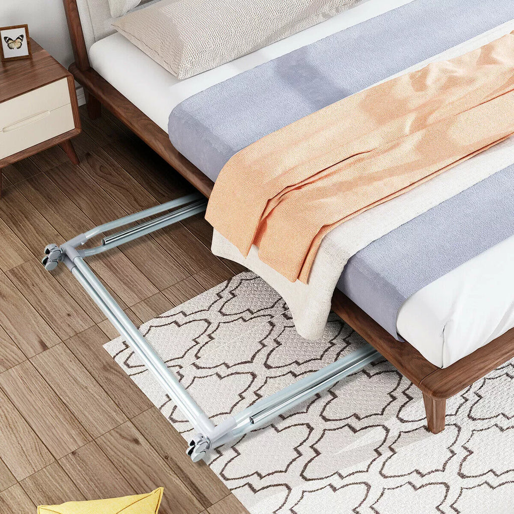 Foldable Garment Rack with Wheels Extendable Heavy-Duty