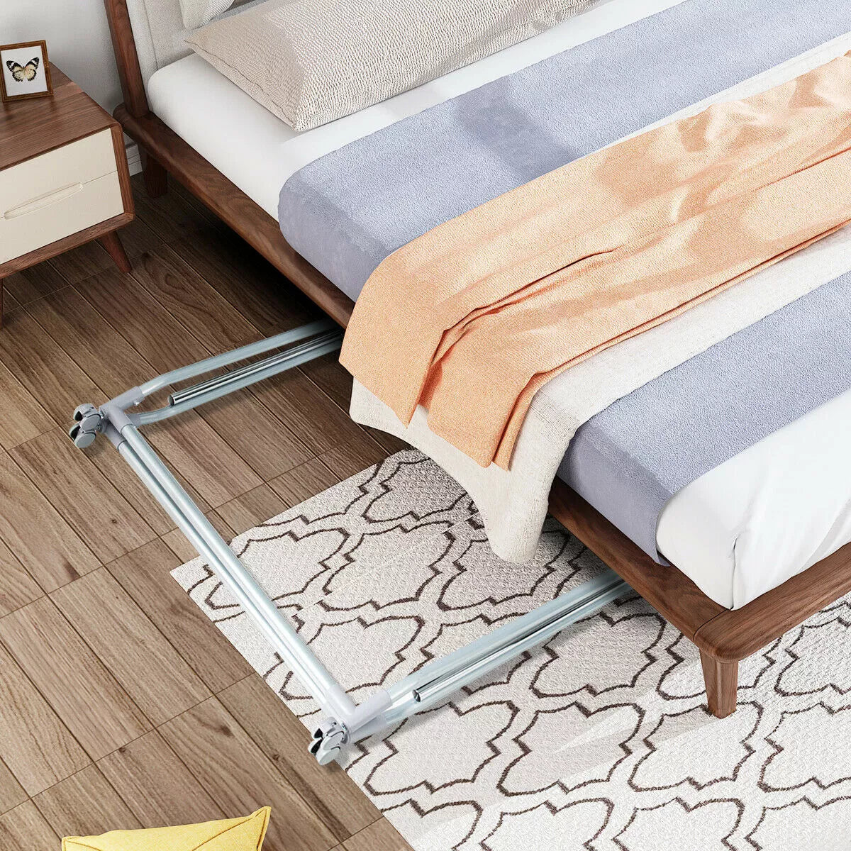 Foldable Garment Rack with Wheels Extendable Heavy-Duty