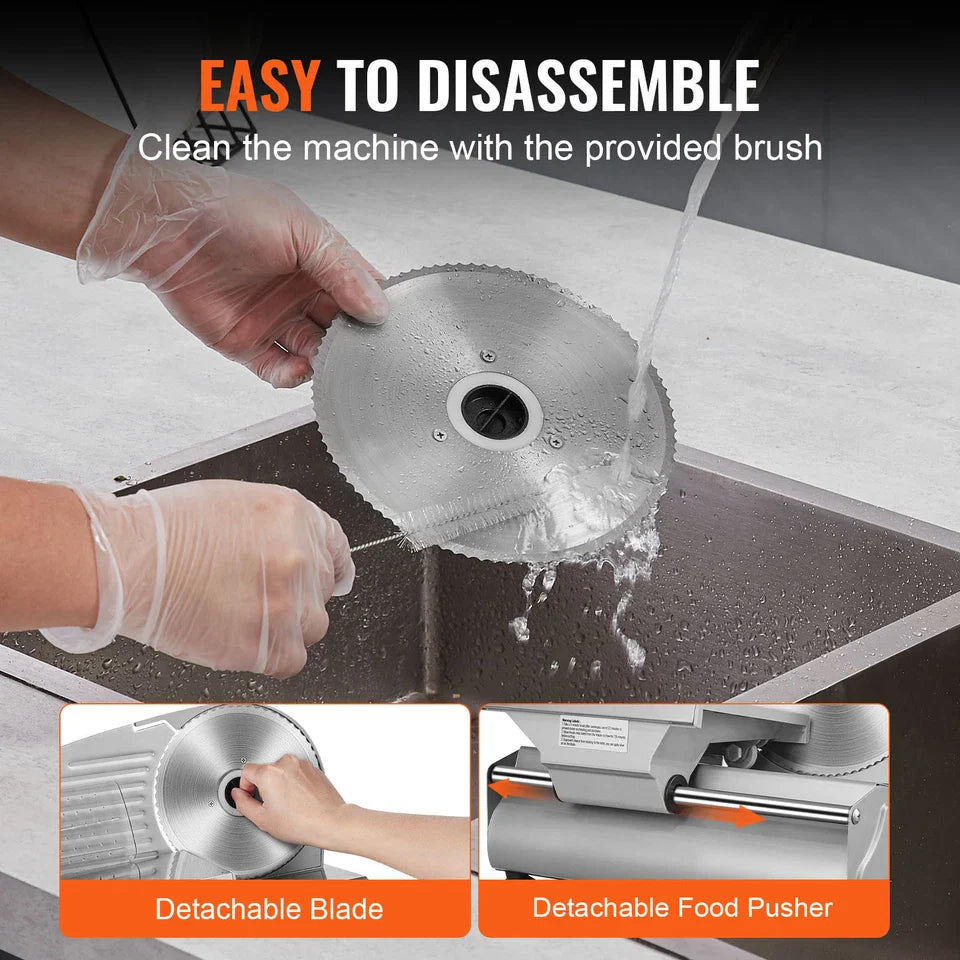 180W Electric Meat Slicer with 7.5" Blade and Adjustable Thickness