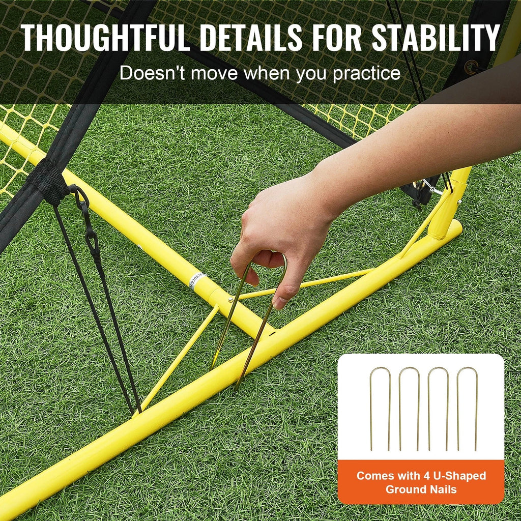 2-in-1 Soccer Rebounder Net 71"x40" with Bag for Training and Drills