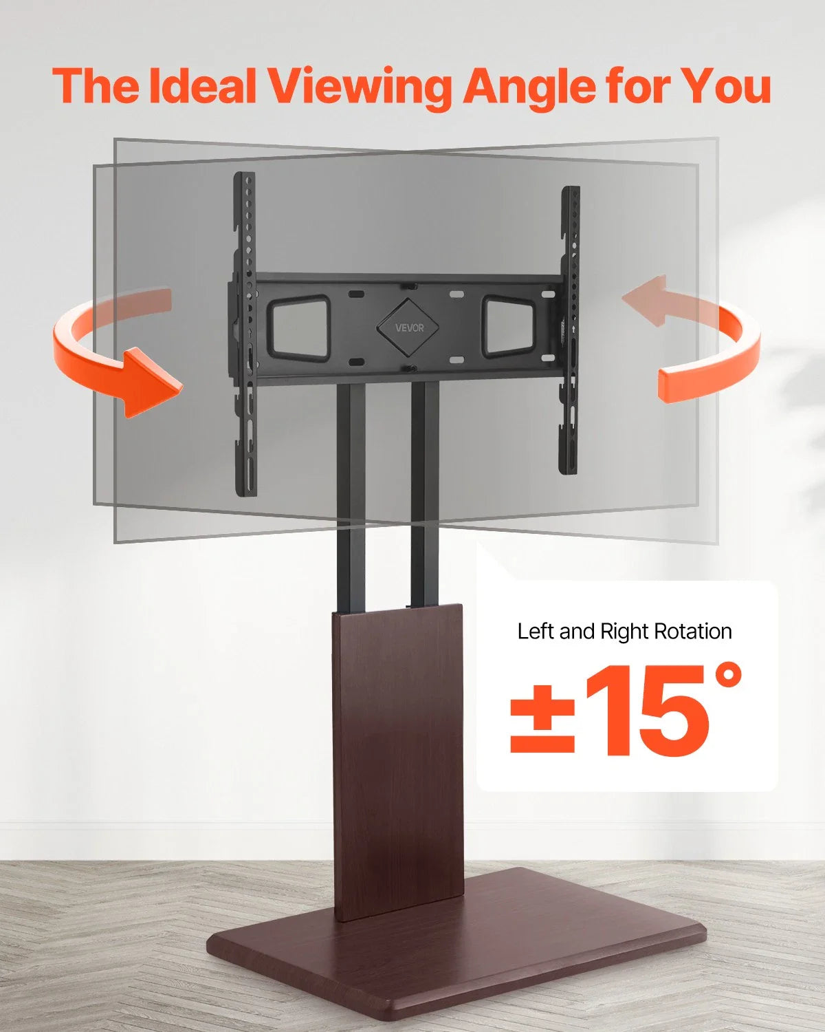 Swivel Universal TV Stand for 32–70 Inch Screens with Height Adjust