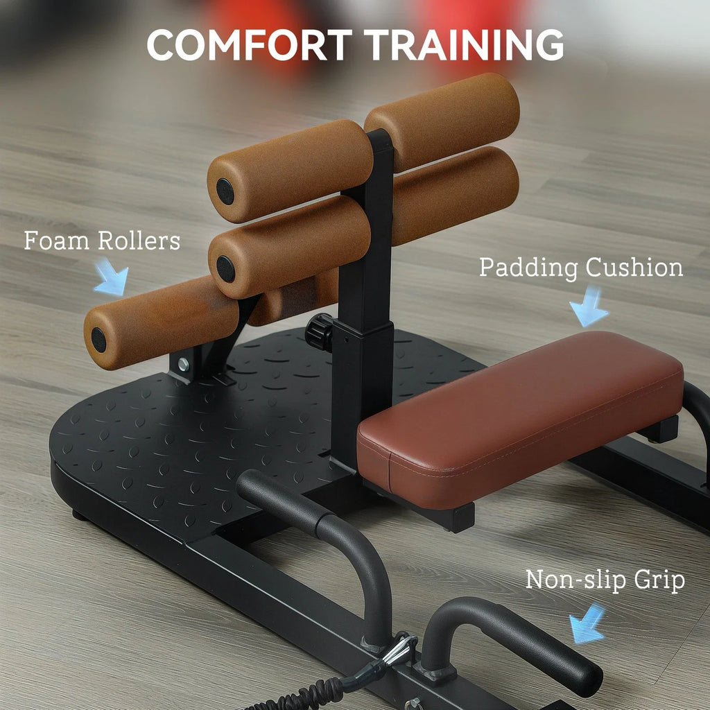 Foldable Sissy Squat Hip Thrust Machine with Push Up Stand Home Gym