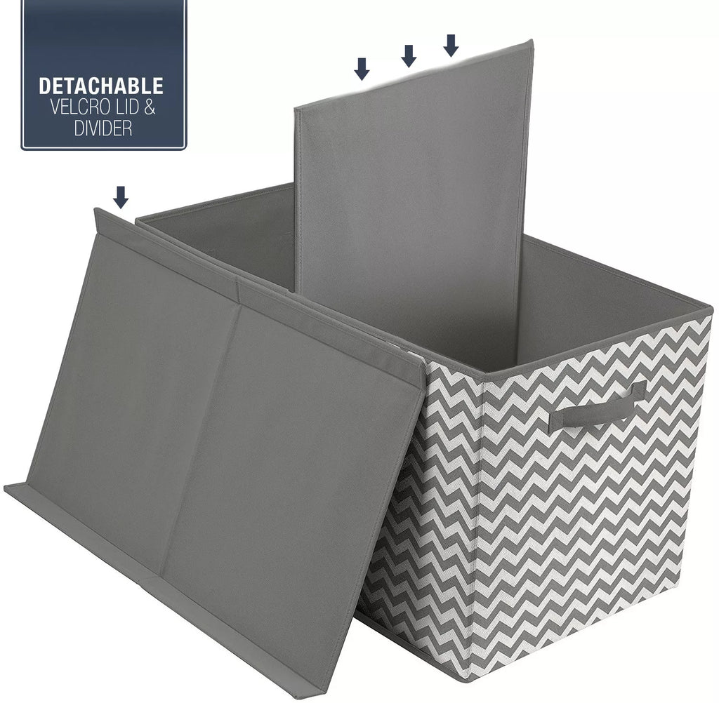 Foldable Toy Chest with Lid Large Storage Box for Kids