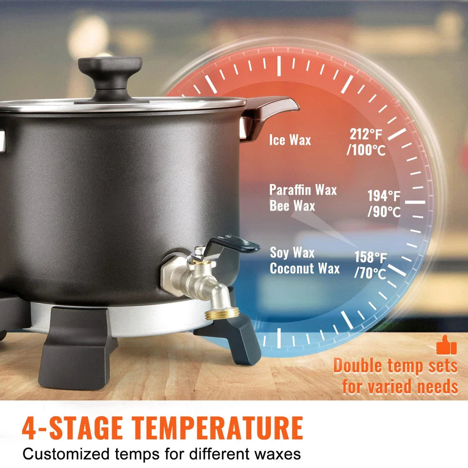 5L Electric Wax Melter Pot with Fast Heating and Candle Kit Tools