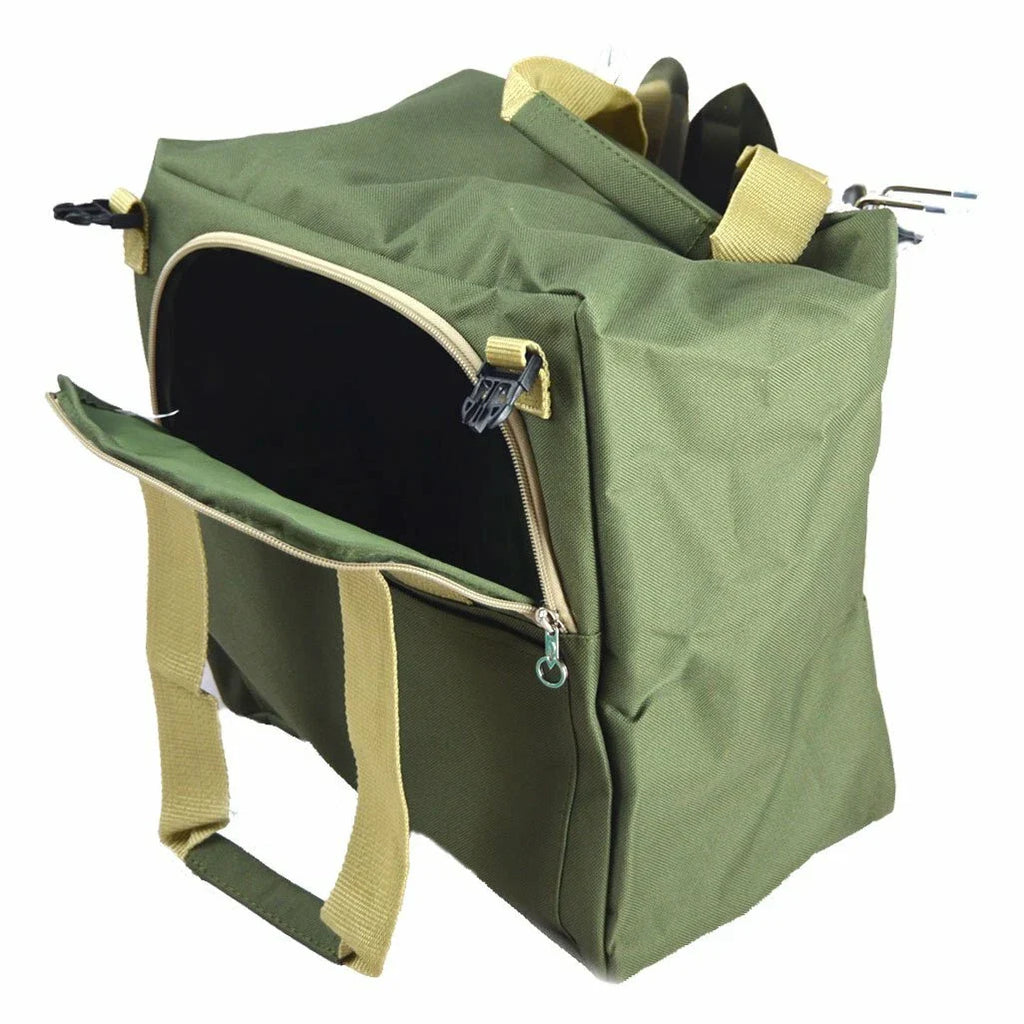 10pc Garden Tool Kit with Folding Seat Stool & Detachable Storage Tote
