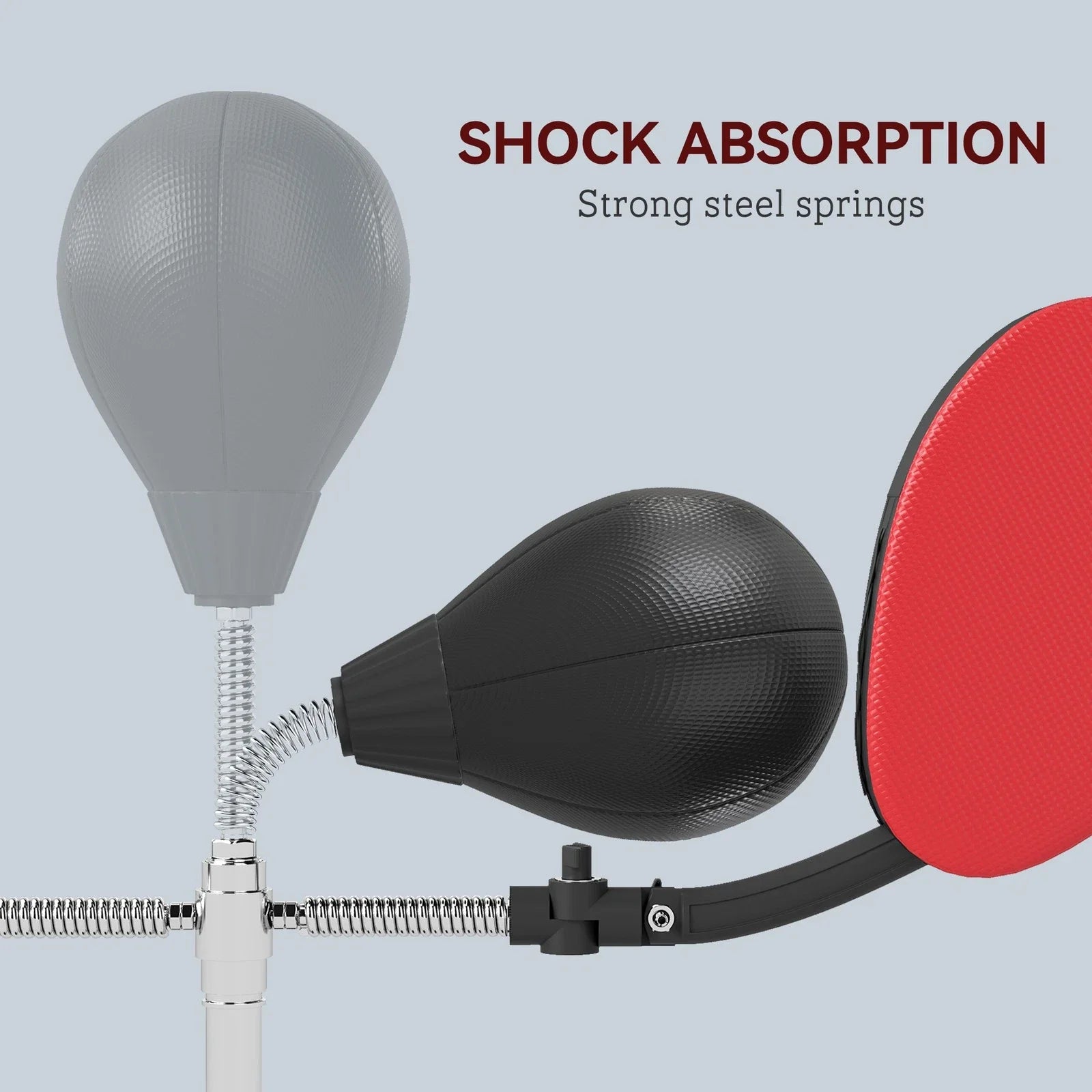 Soozier Adjustable 3-in-1 Boxing Training Stand with Speed Bag and Target Arms