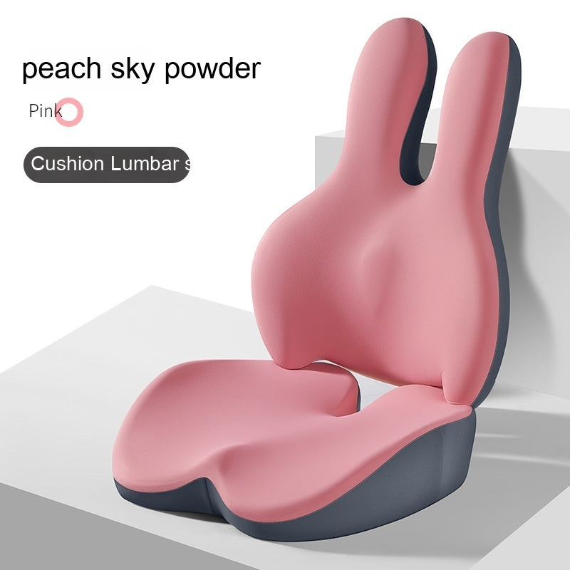 🚗 Car Heightening Cushion – Backrest & Lumbar Pad Driving Seat Support