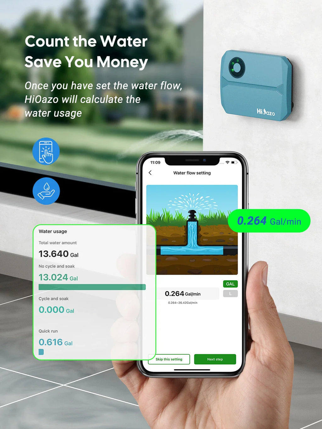 Smart 4 Zone WiFi Sprinkler Controller App Lawn Irrigation Timer