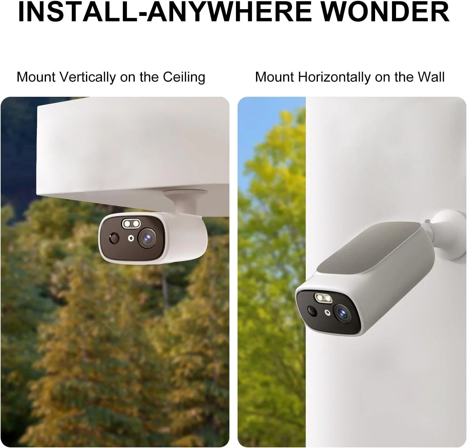4K Solar Powered Wireless Security Camera Outdoor WiFi Waterproof