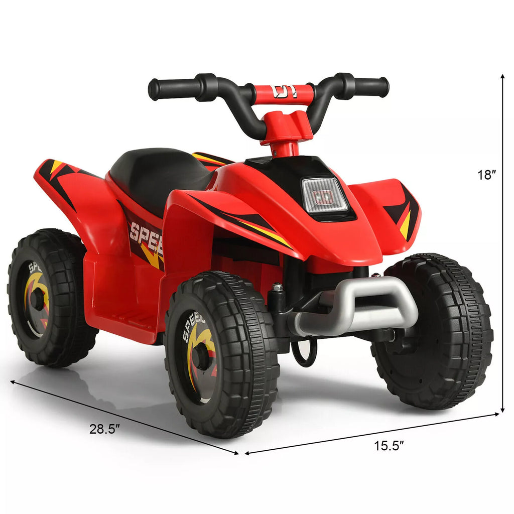 6V Kids Ride-On ATV Quad Battery Powered Toy Red